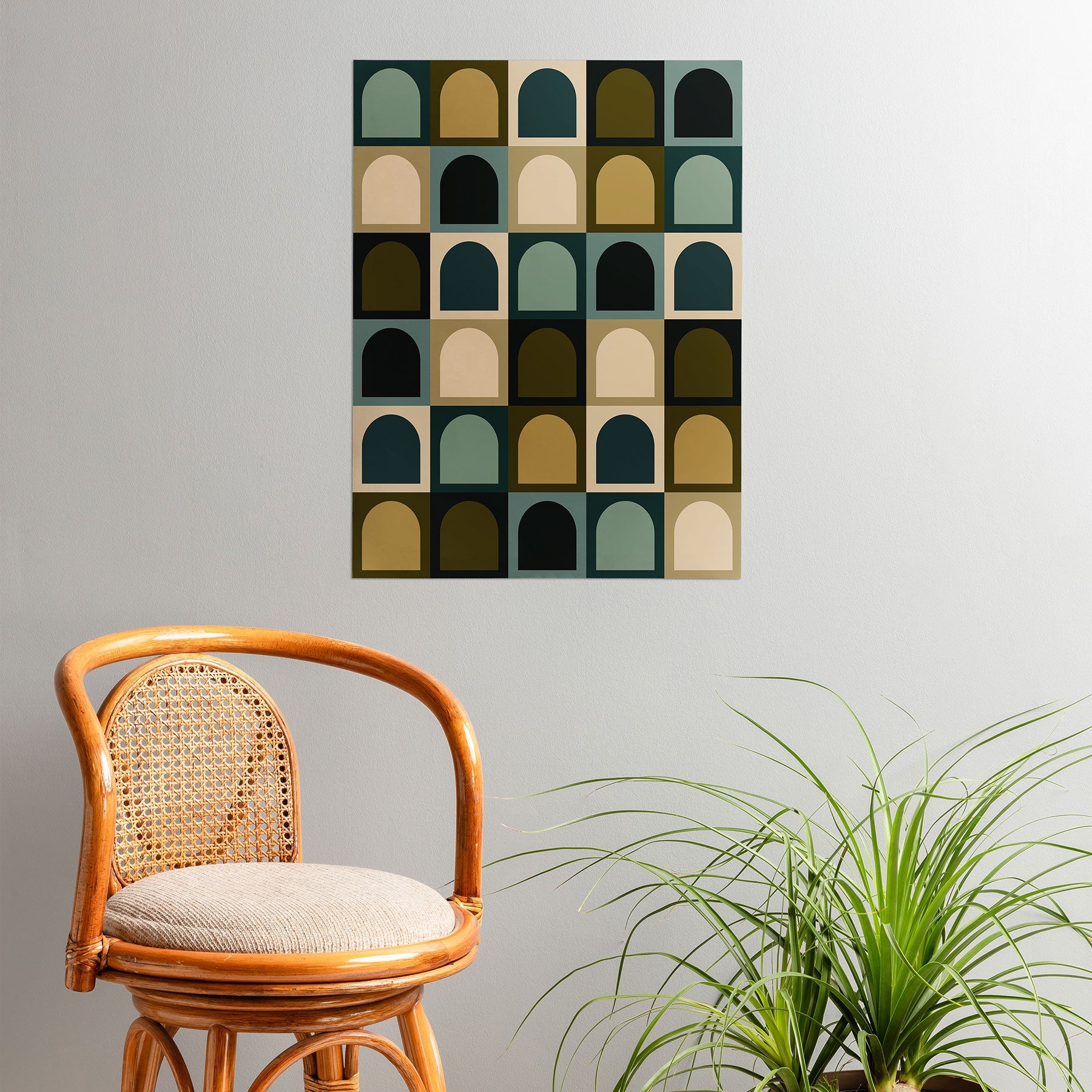 Colour Poems Checker Arches II Earthy Tones Poster