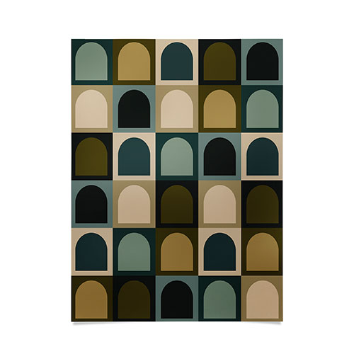 Colour Poems Checker Arches II Earthy Tones Poster