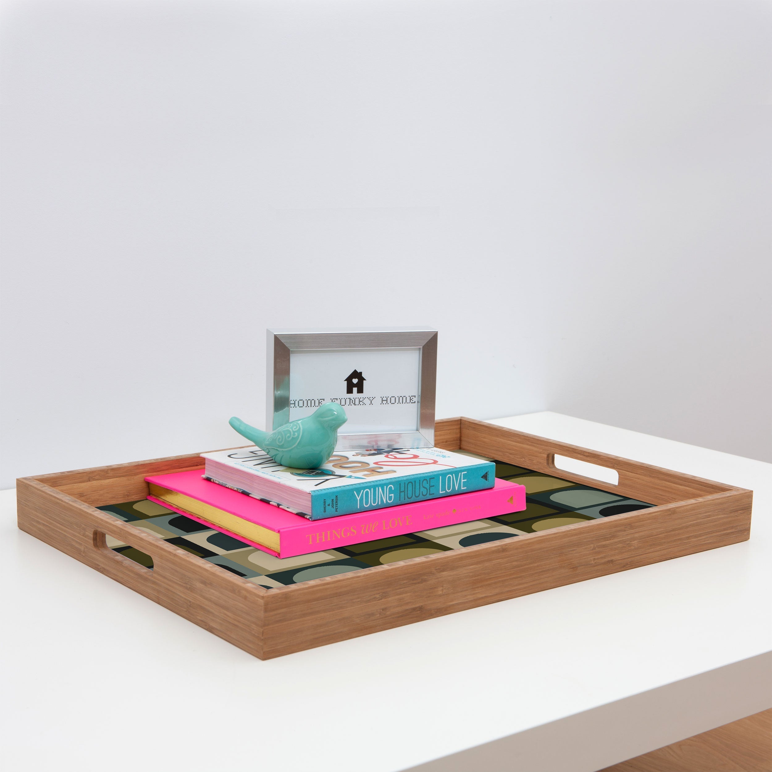 Colour Poems Checker Arches II Earthy Tones Rectangular Tray