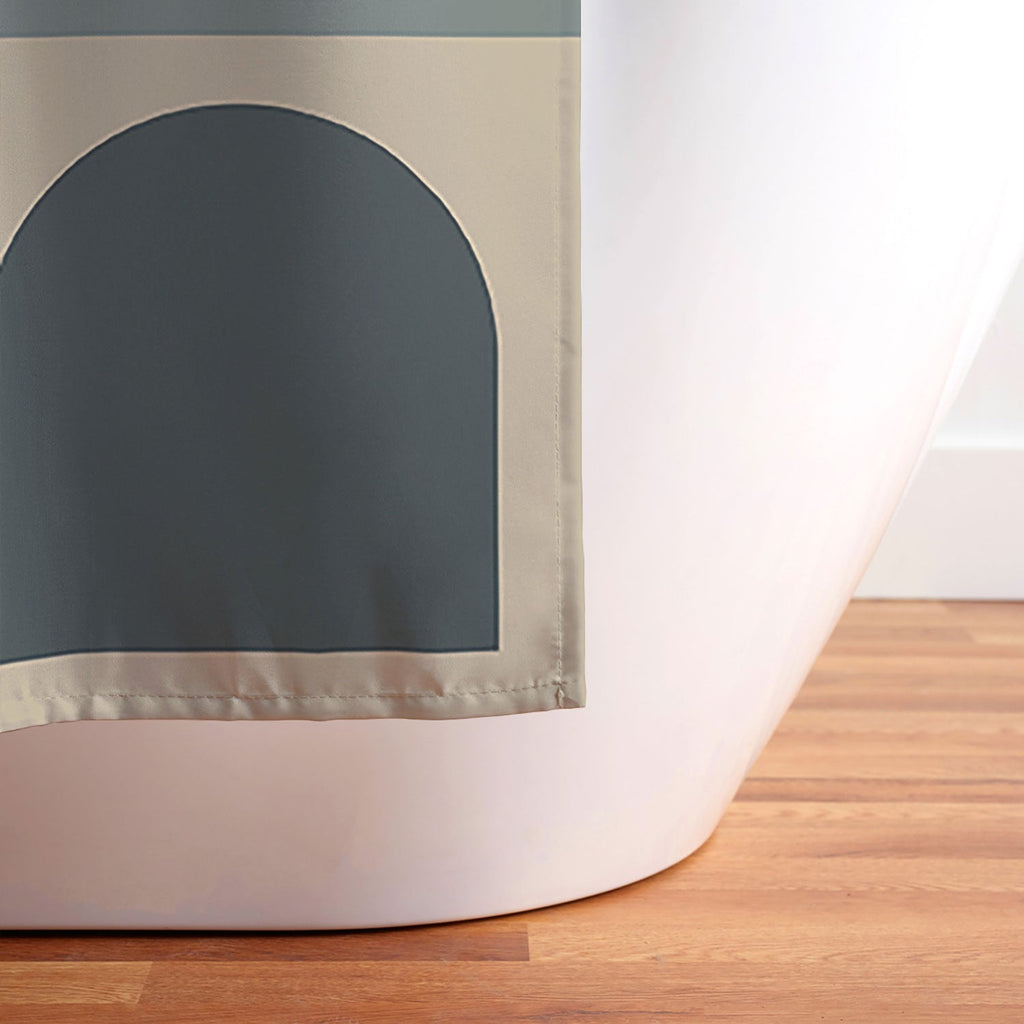 Colour Poems Checker Arches II Earthy Tones Shower Curtain
