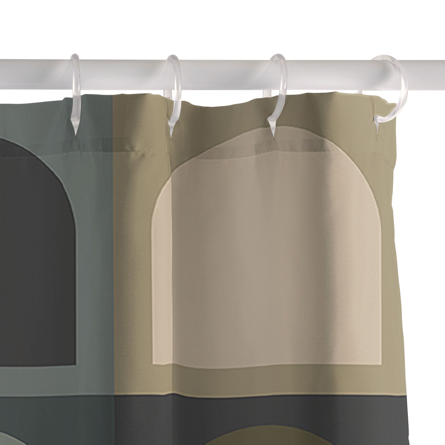 Colour Poems Checker Arches II Earthy Tones Shower Curtain