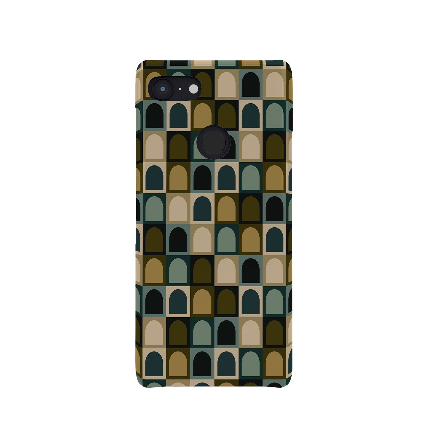 Colour Poems Checker Arches II Earthy Tones Phone Case