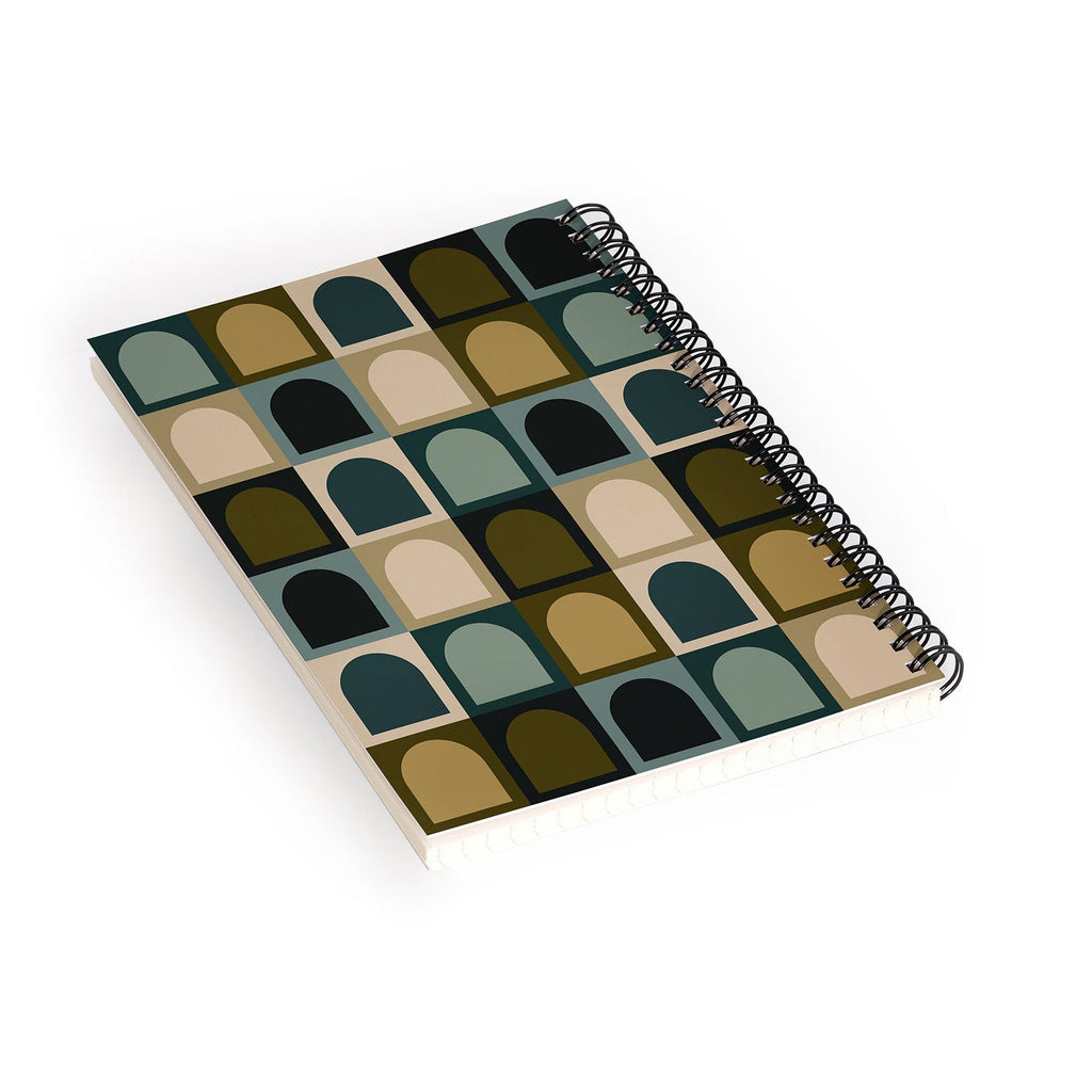 Colour Poems Checker Arches II Earthy Tones Spiral Notebook