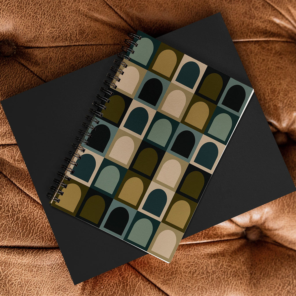 Colour Poems Checker Arches II Earthy Tones Spiral Notebook