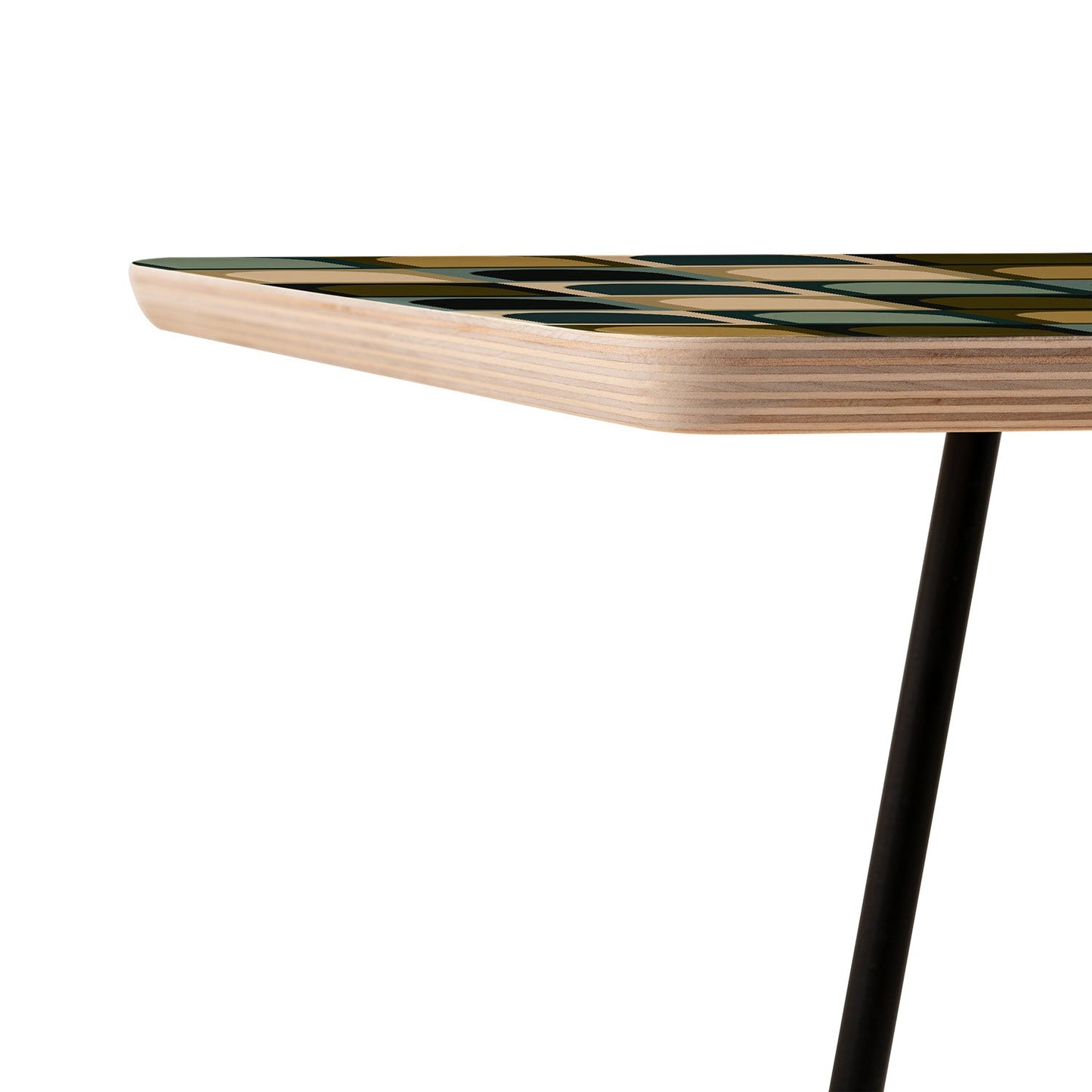Colour Poems Checker Arches II Earthy Tones Side Table