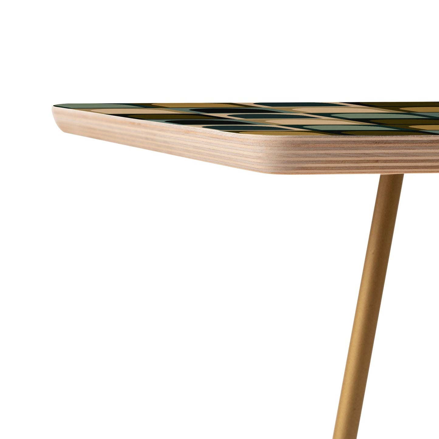 Colour Poems Checker Arches II Earthy Tones Side Table