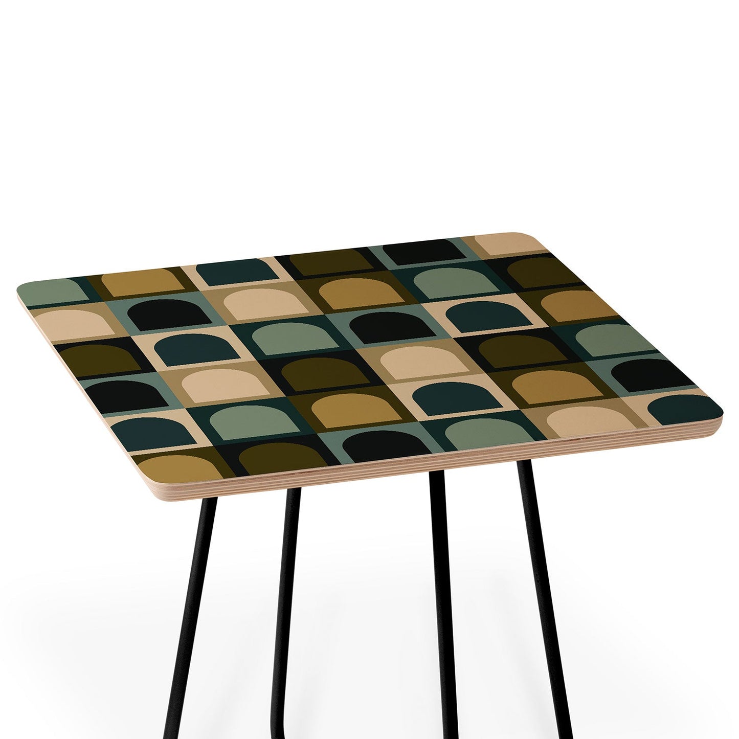 Colour Poems Checker Arches II Earthy Tones Side Table