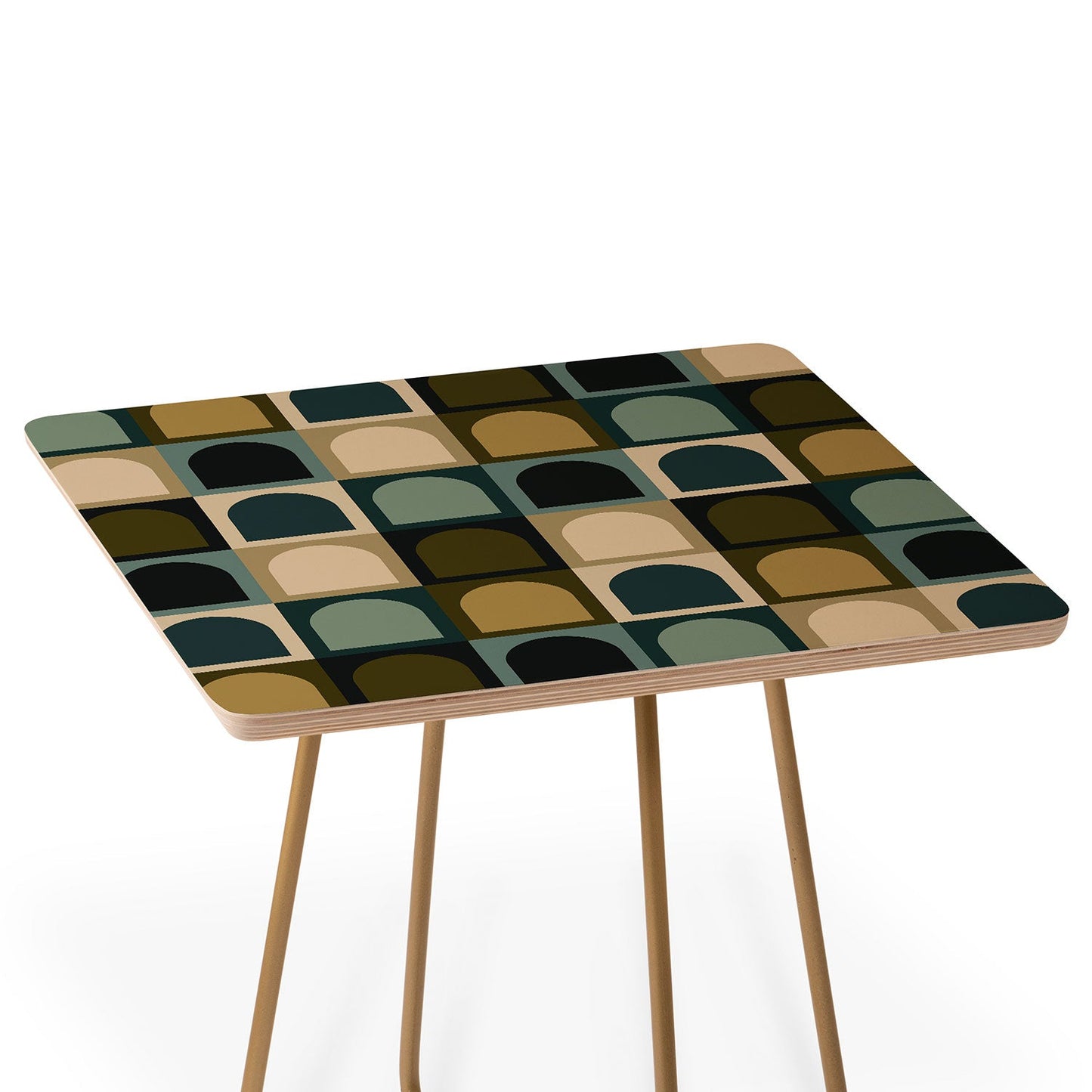 Colour Poems Checker Arches II Earthy Tones Side Table