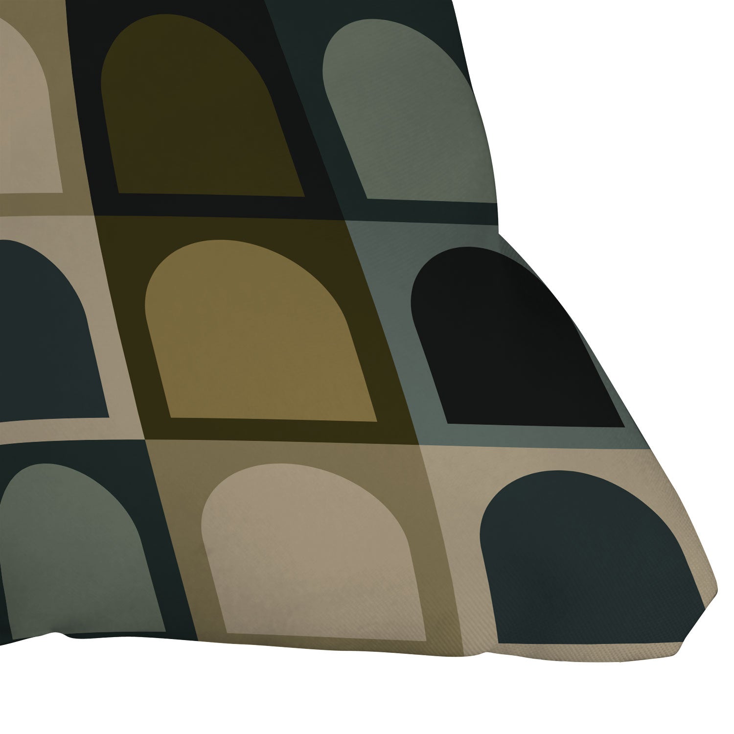 Colour Poems Checker Arches II Earthy Tones Throw Pillow