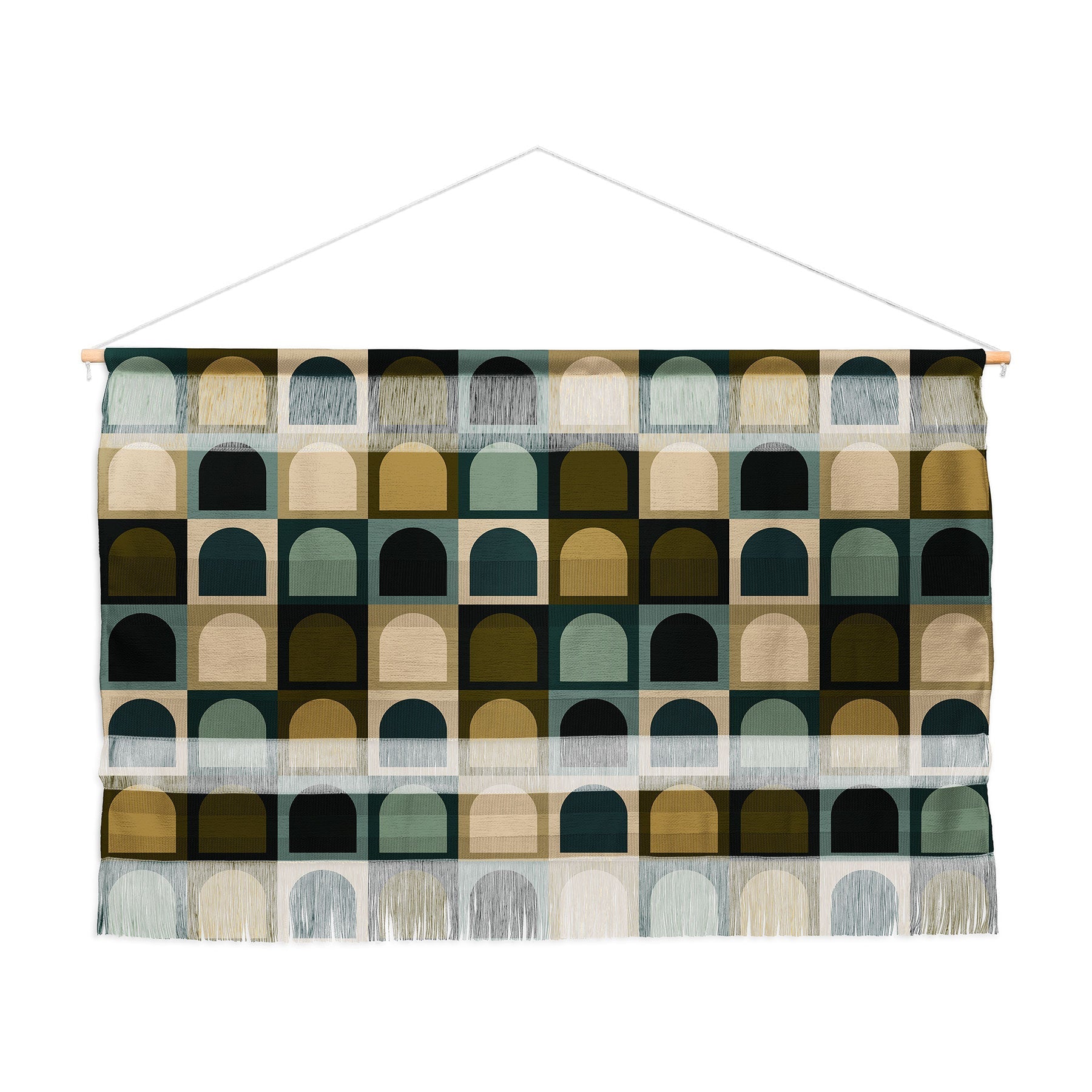 Colour Poems Checker Arches II Earthy Tones Wall Hanging Landscape