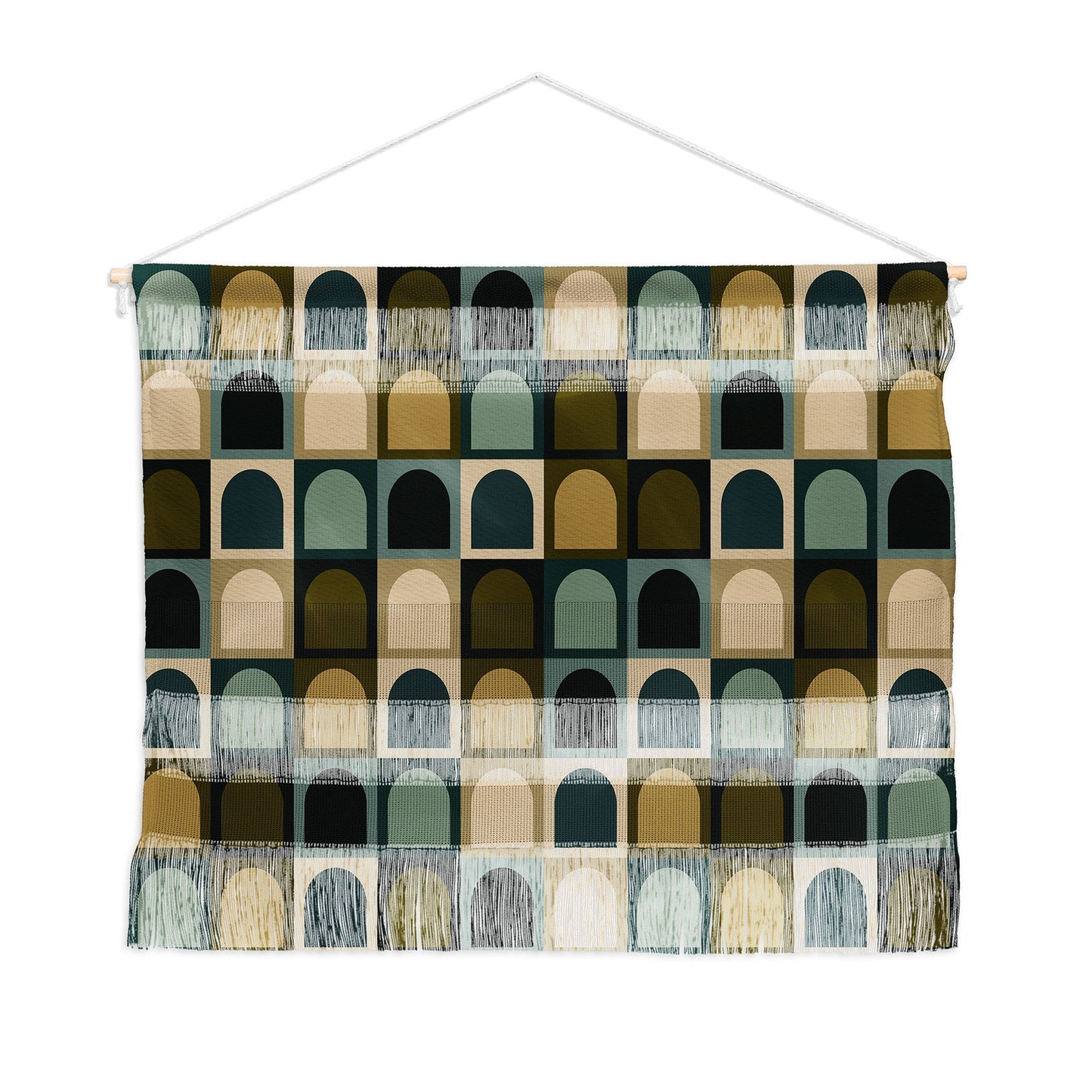 Colour Poems Checker Arches II Earthy Tones Wall Hanging Landscape