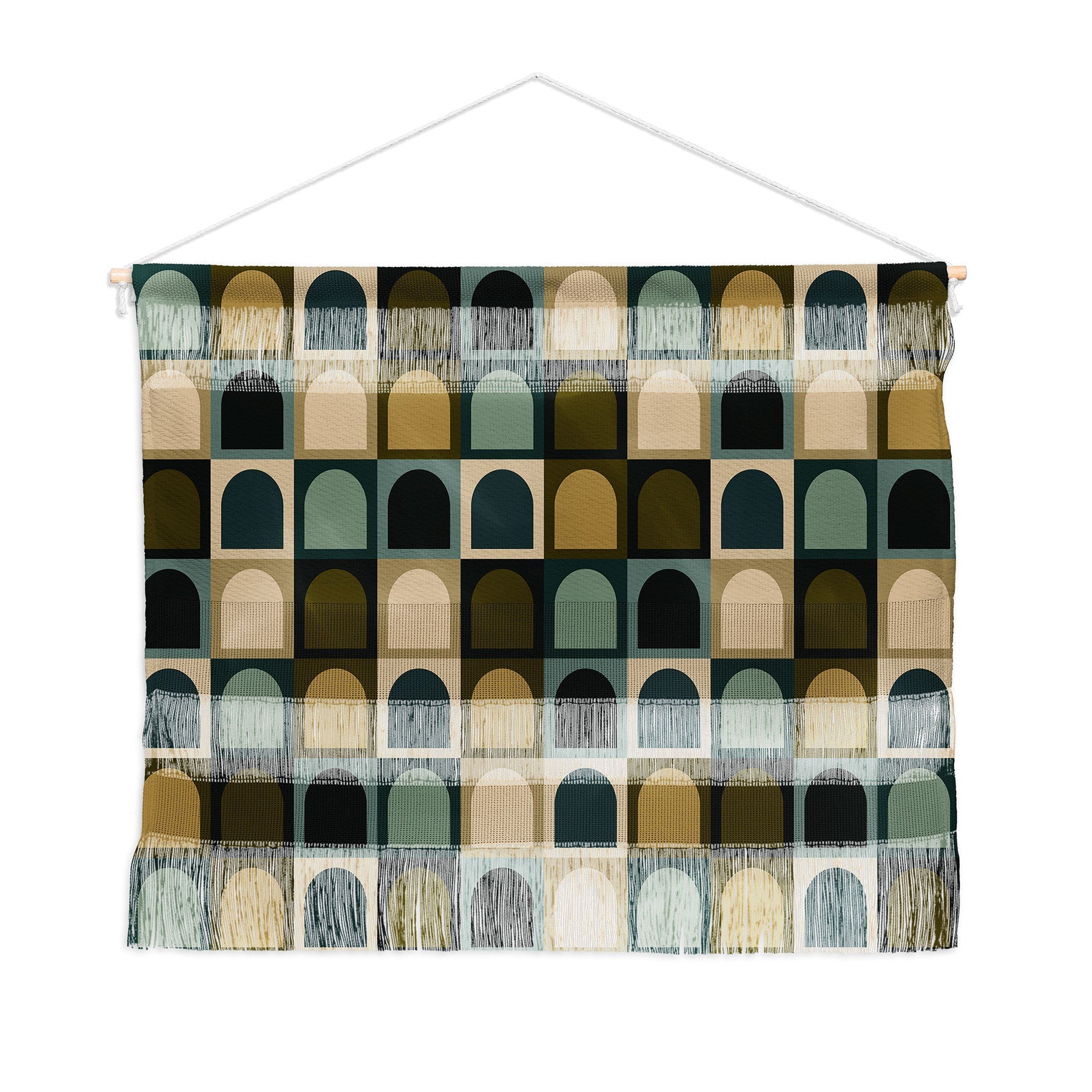 Colour Poems Checker Arches II Earthy Tones Wall Hanging Landscape