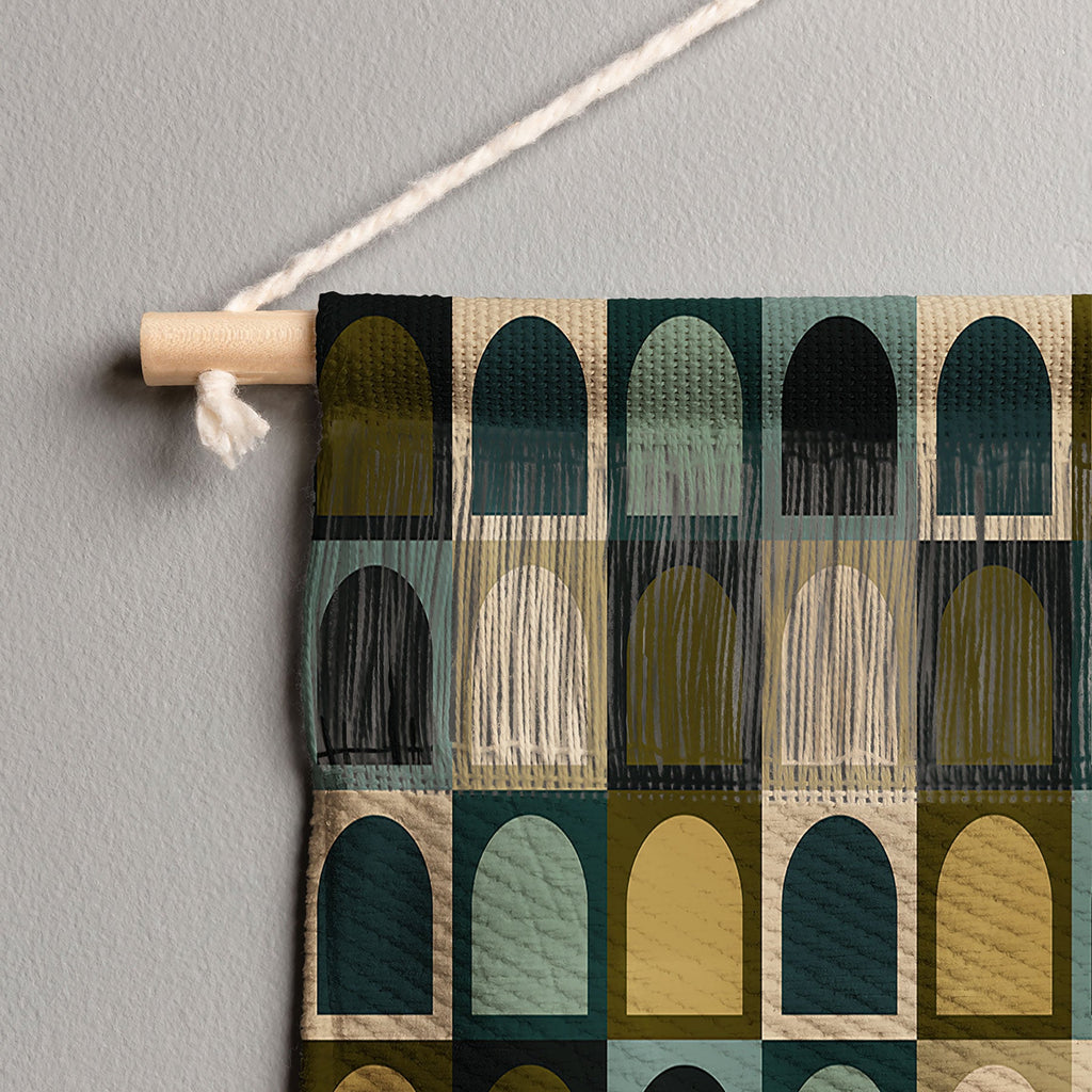 Colour Poems Checker Arches II Earthy Tones Wall Hanging Landscape