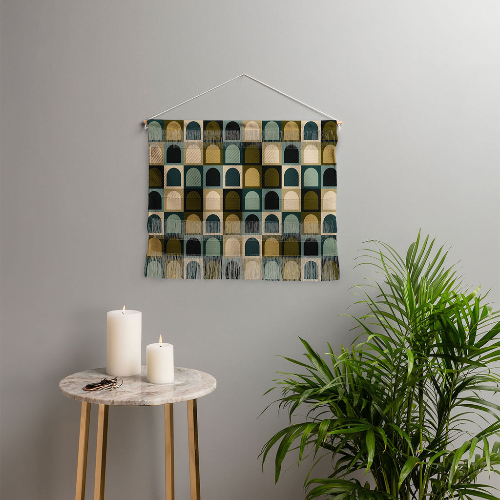 Colour Poems Checker Arches II Earthy Tones Wall Hanging Landscape