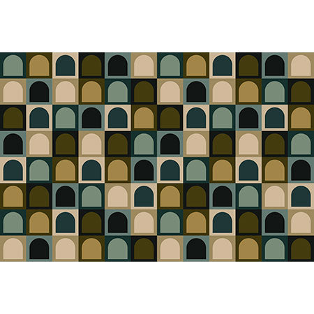 Colour Poems Checker Arches II Earthy Tones Wall Mural