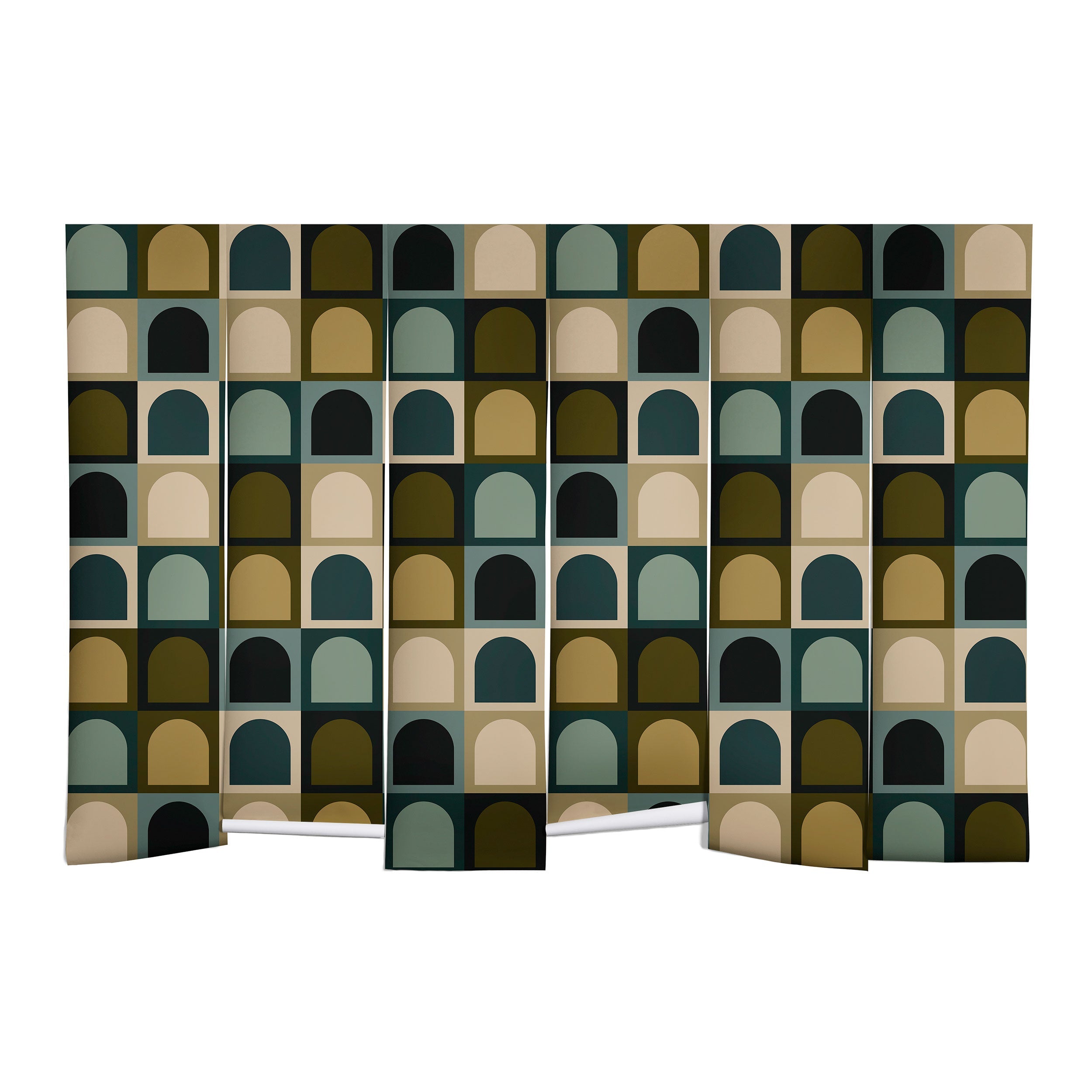 Colour Poems Checker Arches II Earthy Tones Wall Mural