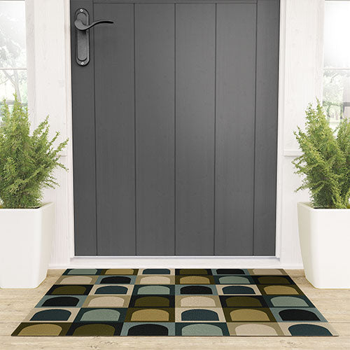 Colour Poems Checker Arches II Earthy Tones Welcome Mat