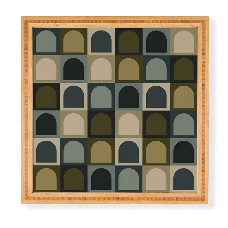 Colour Poems Checker Arches II Earthy Tones Framed Wall Art