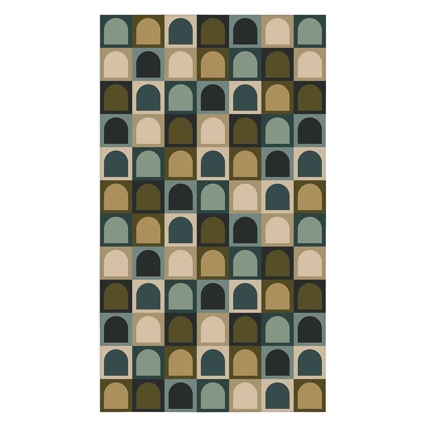 Colour Poems Checker Arches II Earthy Tones Tablecloth