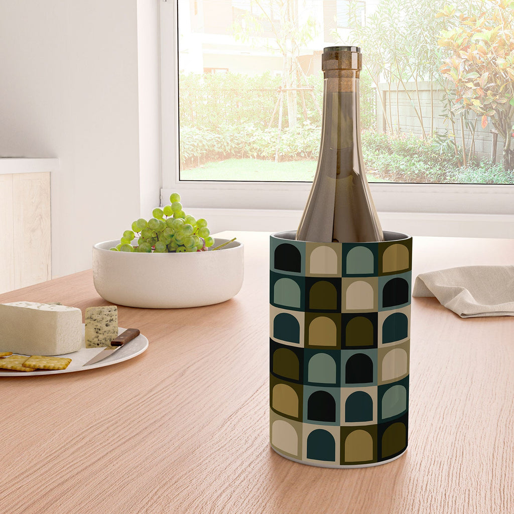 Colour Poems Checker Arches II Earthy Tones Wine Chiller