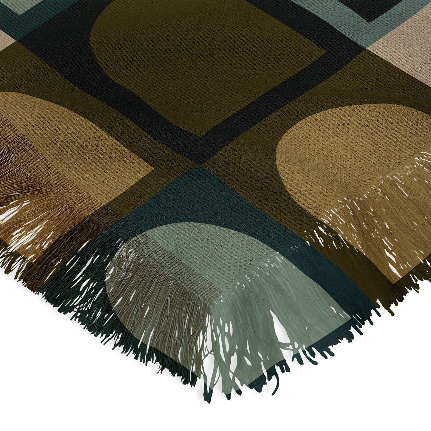 Colour Poems Checker Arches II Earthy Tones Throw Blanket