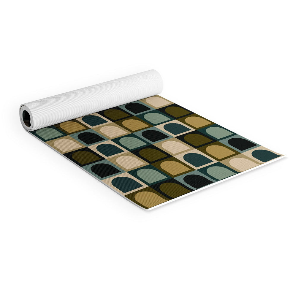 Colour Poems Checker Arches II Earthy Tones Yoga Mat