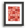 Colour Poems Checker Daisies I Red Pink Recessed Framing Rectangle