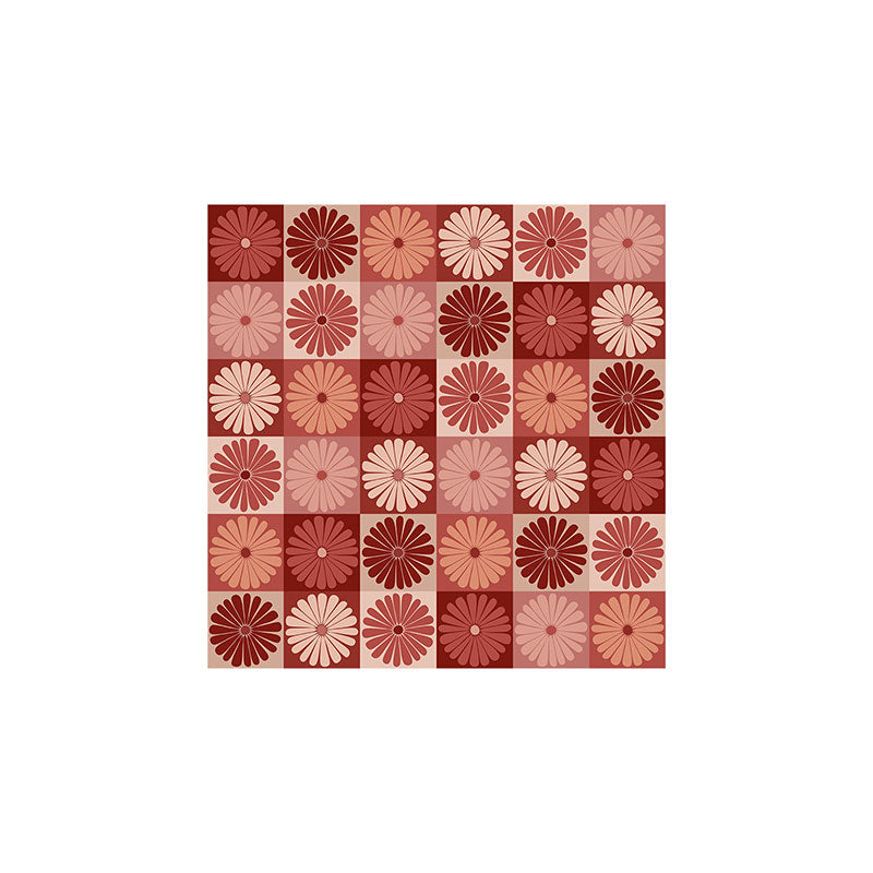 Colour Poems Checker Daisies I Red Pink Art Print