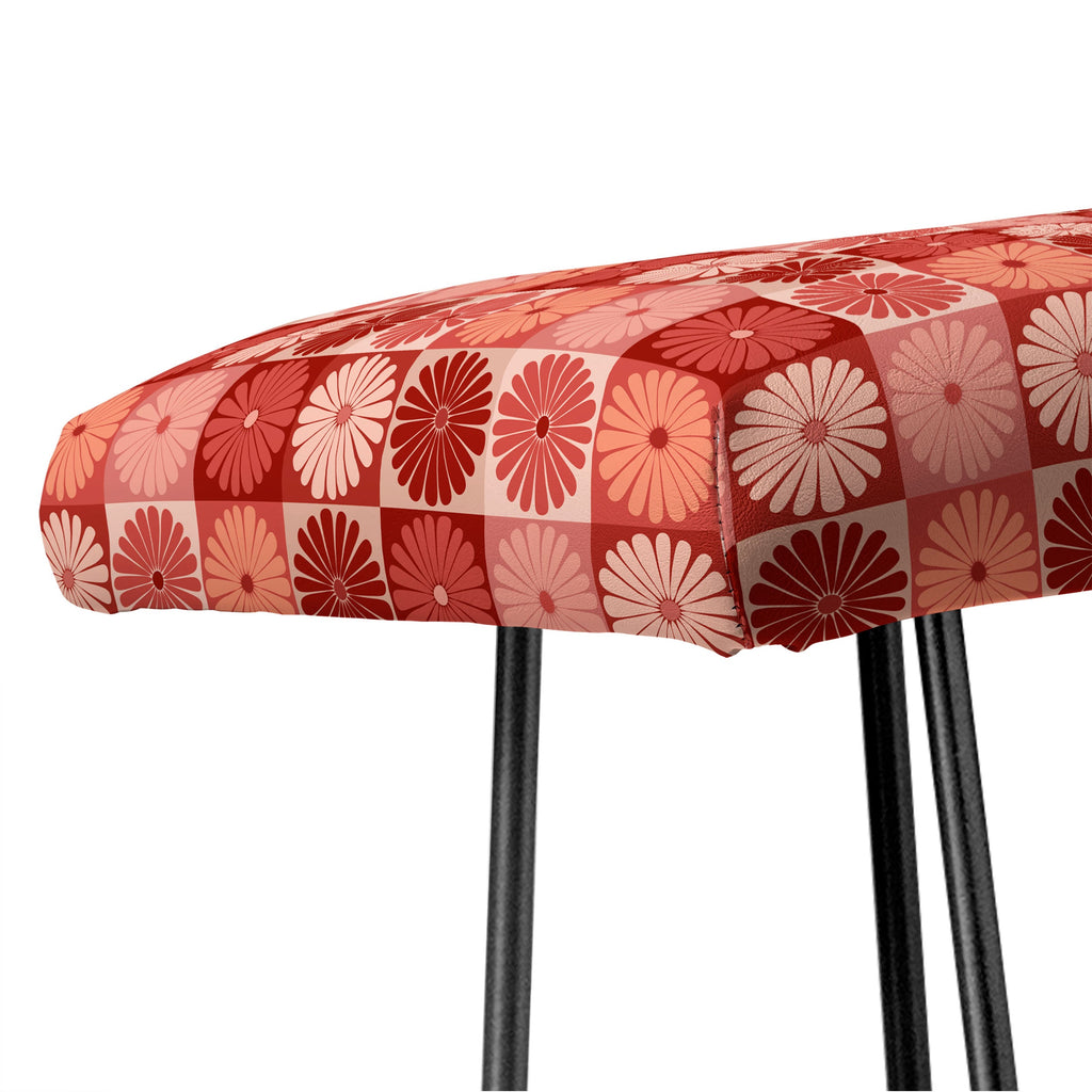 Colour Poems Checker Daisies I Red Pink Bench