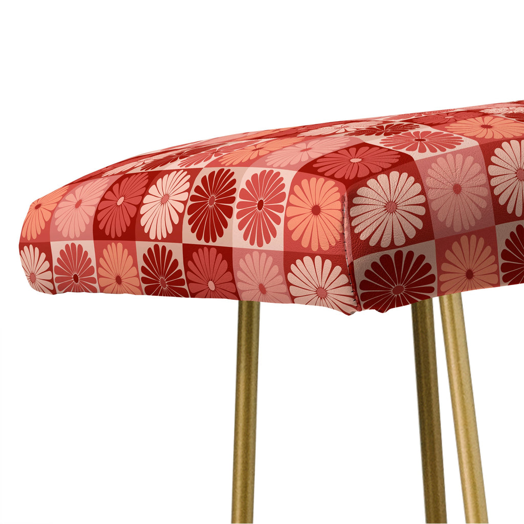 Colour Poems Checker Daisies I Red Pink Bench