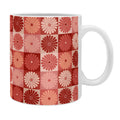 Colour Poems Checker Daisies I Red Pink Coffee Mug