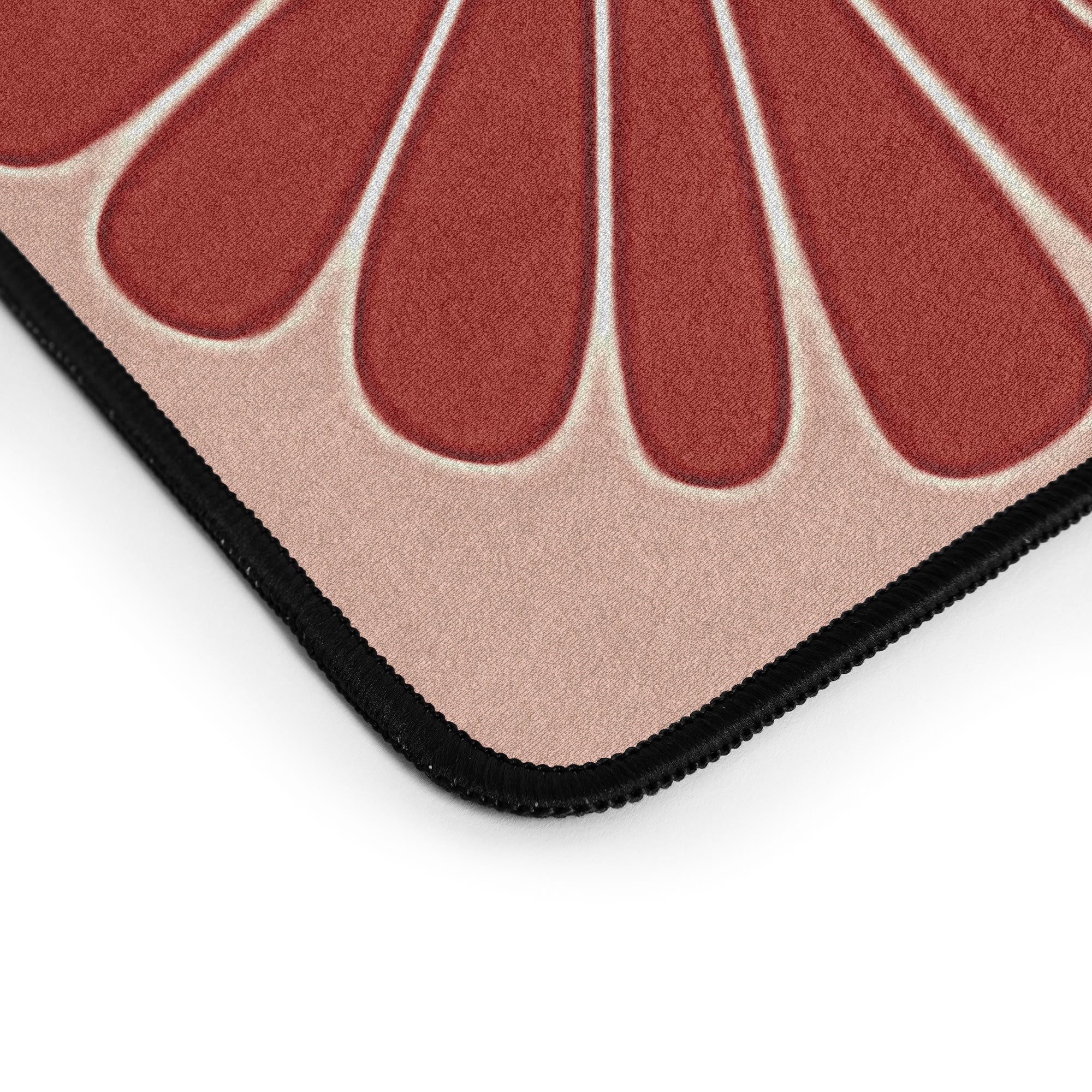 Colour Poems Checker Daisies I Red Pink Desk Mat