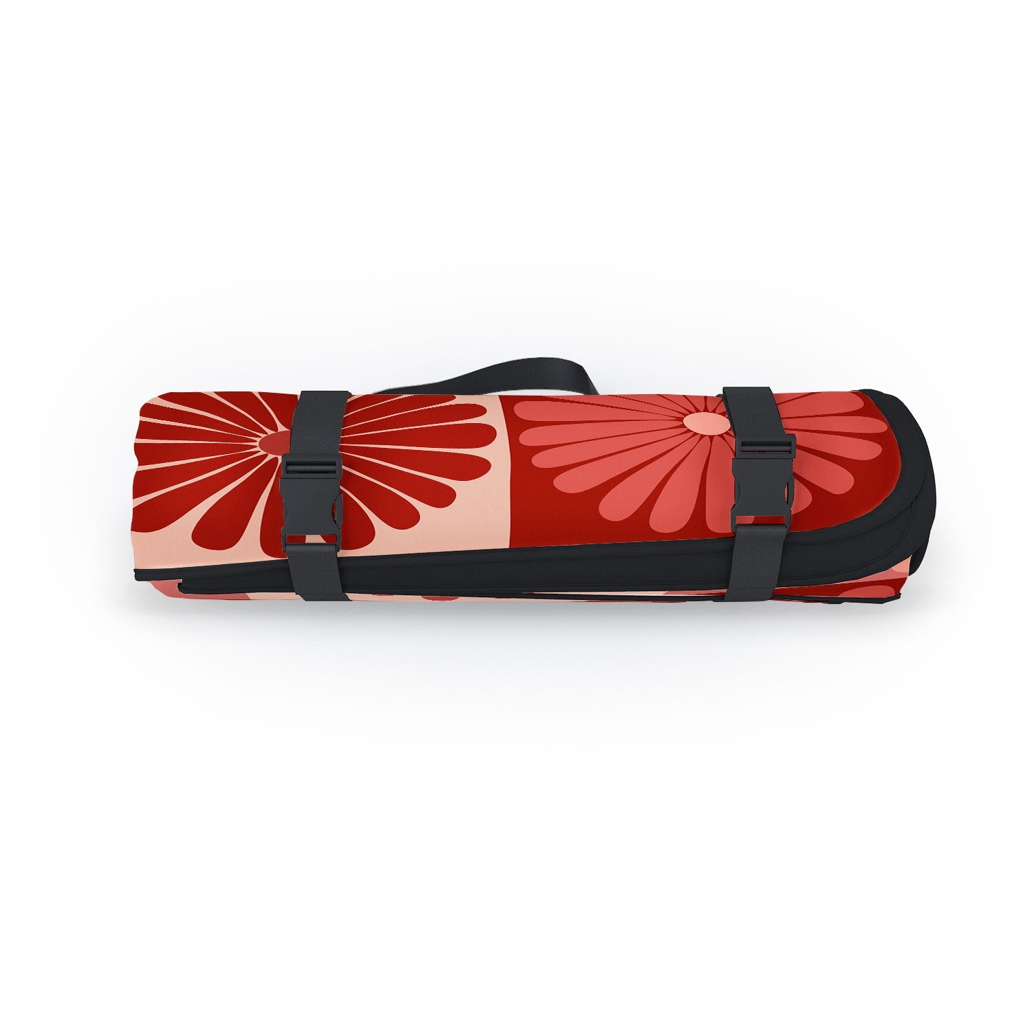 Colour Poems Checker Daisies I Red Pink Picnic Blanket
