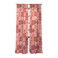 Colour Poems Checker Daisies I Red Pink Sheer Non Repeat