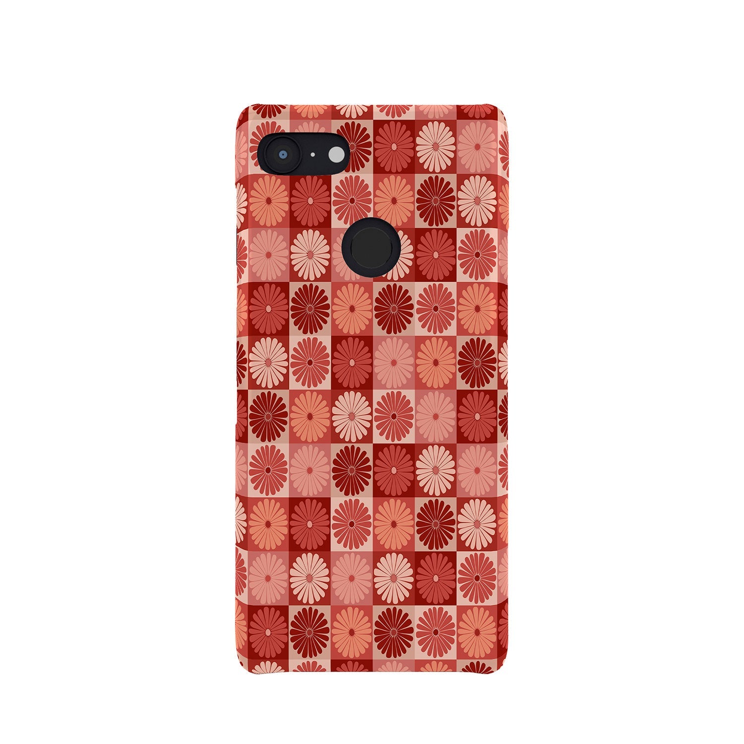 Colour Poems Checker Daisies I Red Pink Phone Case