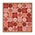 Colour Poems Checker Daisies I Red Pink Square Tray