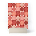Colour Poems Checker Daisies I Red Pink Mini Art Print
