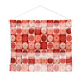 Colour Poems Checker Daisies I Red Pink Wall Hanging Landscape