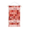 Colour Poems Checker Daisies I Red Pink Wall Hanging Portrait
