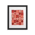 Colour Poems Checker Daisies I Red Pink Framed Art Print