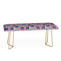 Colour Poems Checker Daisies II Blue Pink Bench