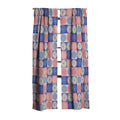 Colour Poems Checker Daisies II Blue Pink Blackout Non Repeat