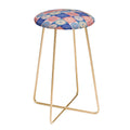 Colour Poems Checker Daisies II Blue Pink Counter Stool
