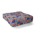 Colour Poems Checker Daisies II Blue Pink Floor Pillow Square