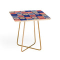 Colour Poems Checker Daisies II Blue Pink Side Table