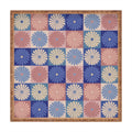 Colour Poems Checker Daisies II Blue Pink Square Tray