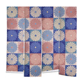 Colour Poems Checker Daisies II Blue Pink Wall Mural