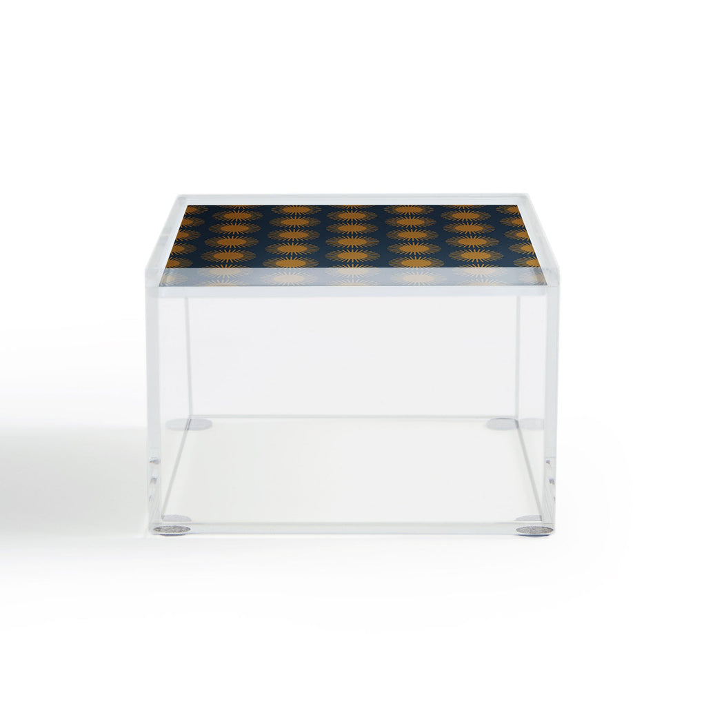 Colour Poems Cheerful Sun Pattern Navy Blue Acrylic Box
