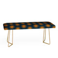 Colour Poems Cheerful Sun Pattern Navy Blue Bench