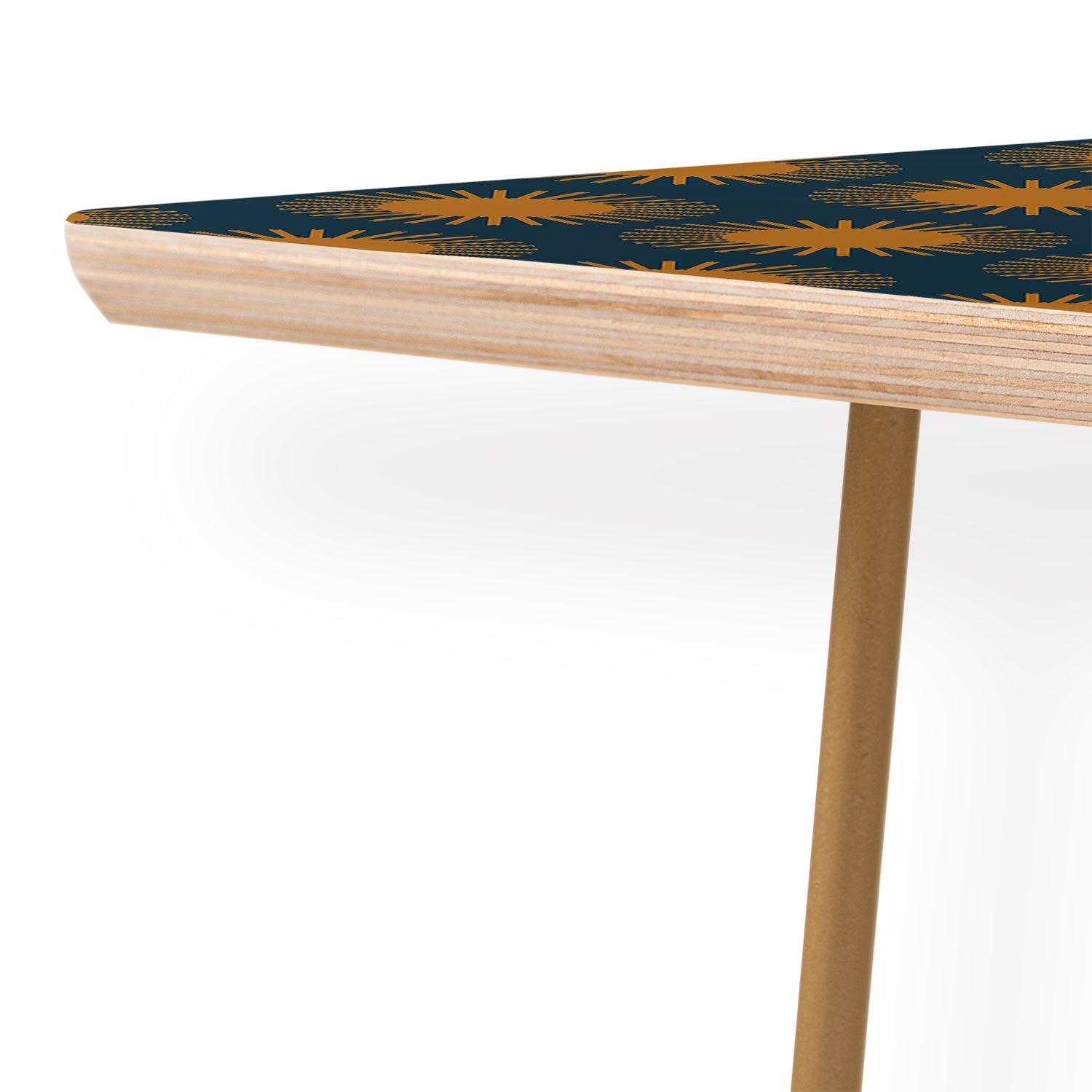 Colour Poems Cheerful Sun Pattern Navy Blue Coffee Table